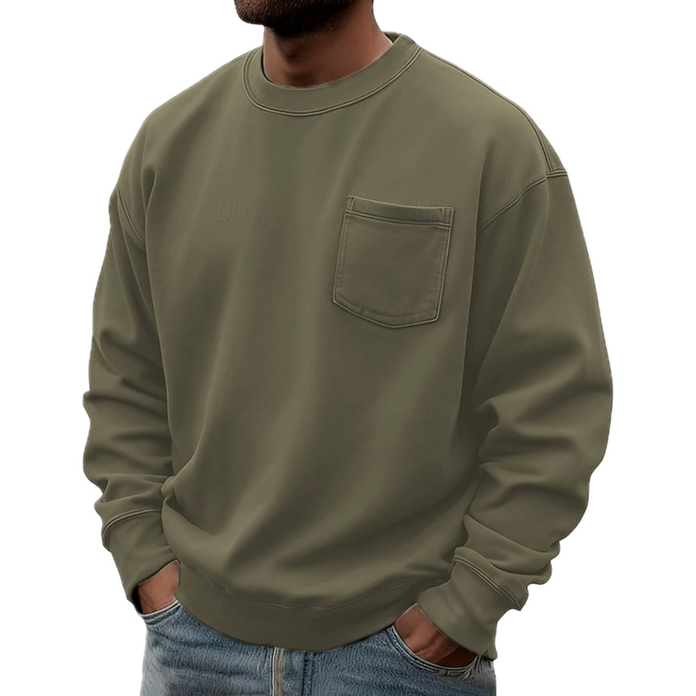 Mason Cole Pocket Sweatshirt - Olive - view 1