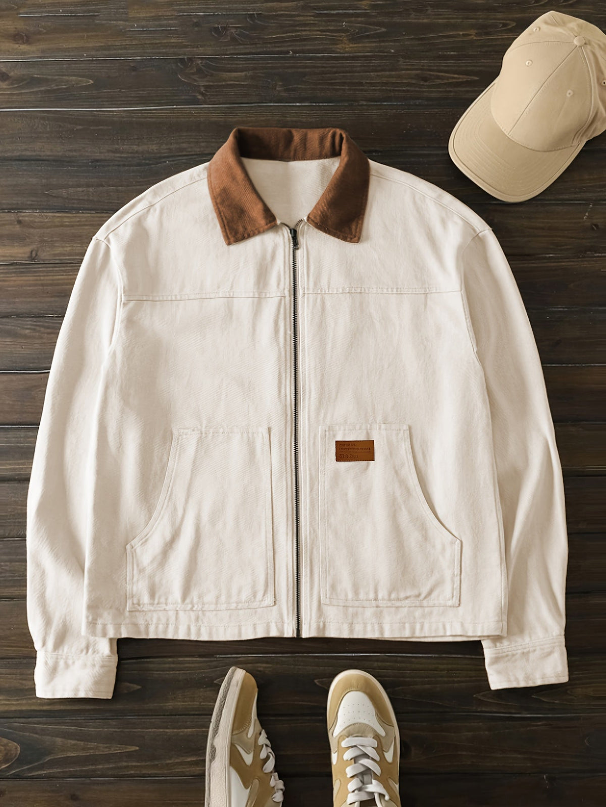 Mason Reid Color-Block Jacket - Beige - view 1