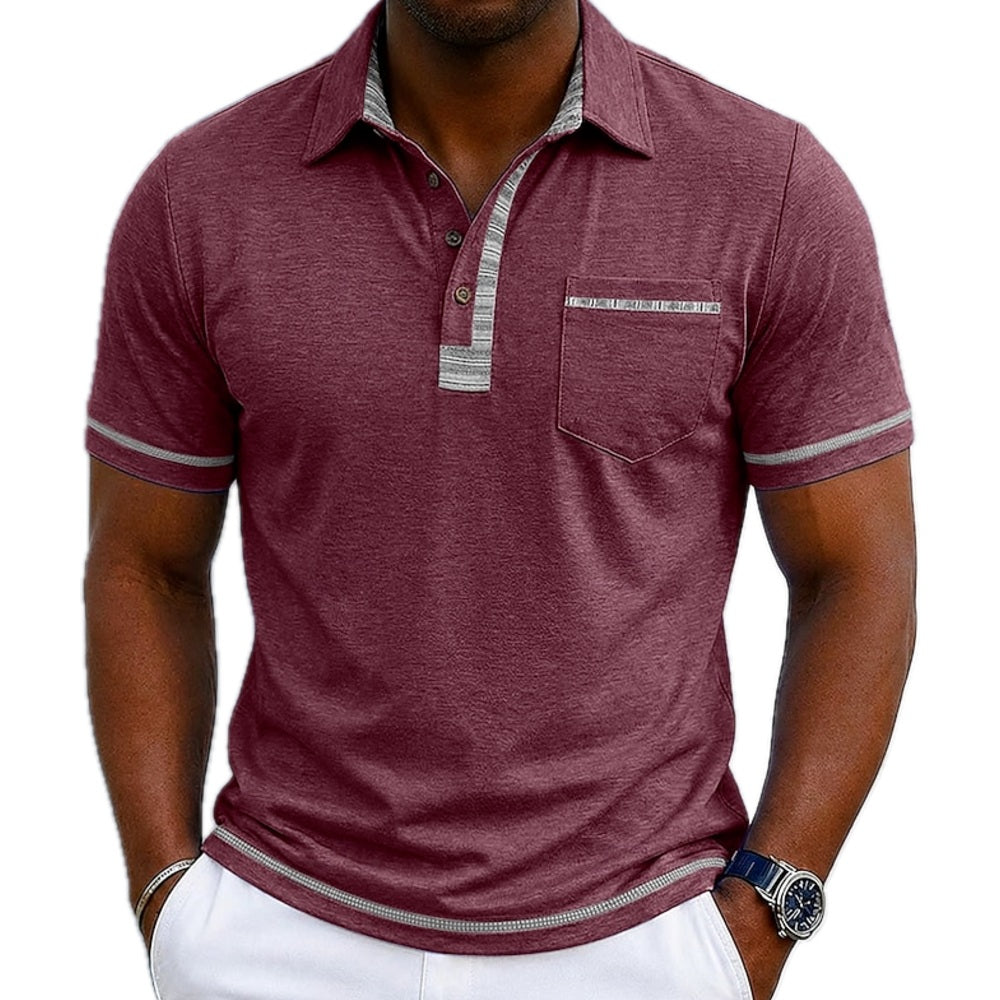Mason Tate Golf Polo - Burgundy - view 1