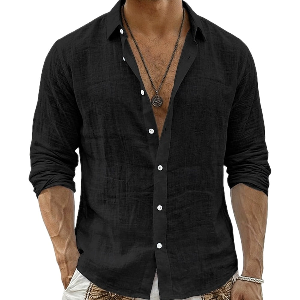 Merrick Stone Button-Up Shirt - Black - view 1