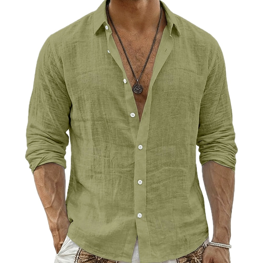 Merrick Stone Button-Up Shirt - Green - view 1