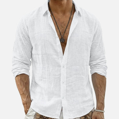 Merrick Stone Button-Up Shirt - White - view 1