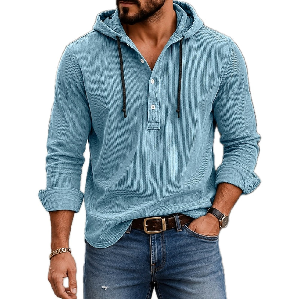 Micah Dean Hooded Shirt - Blue - view 1