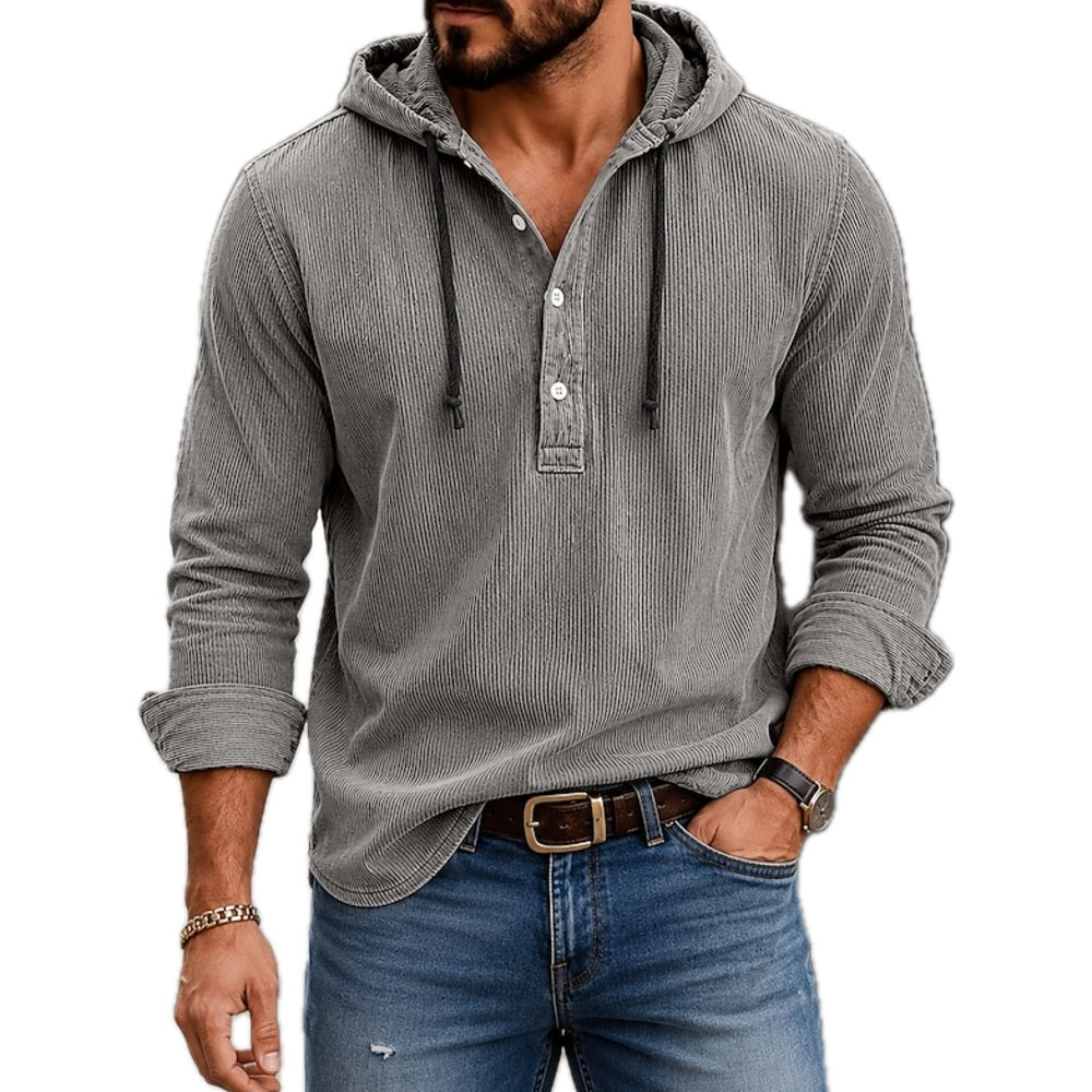 Micah Dean Hooded Shirt - Grey - view 1