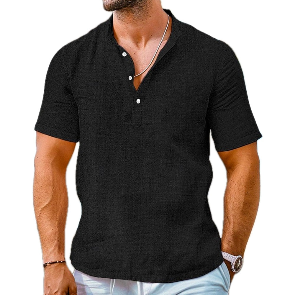 Micah Drake Popover Shirt - Black - view 1