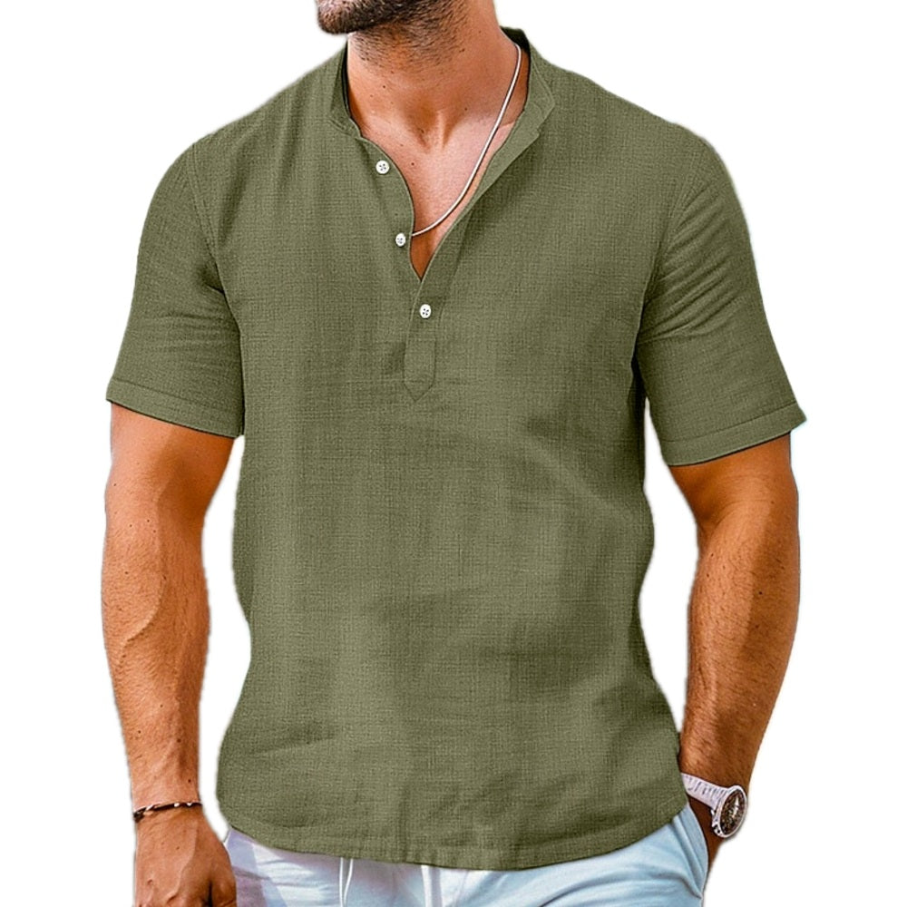 Micah Drake Popover Shirt - Green - view 1