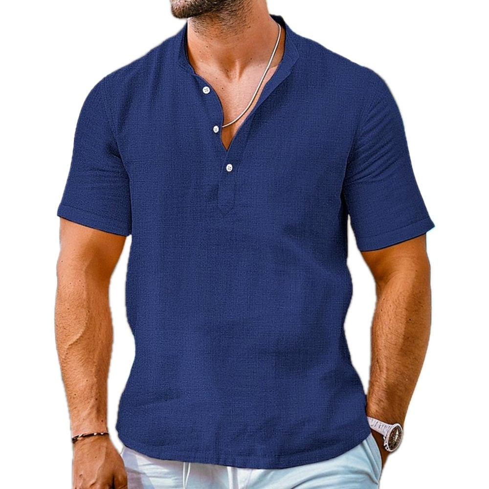 Micah Drake Popover Shirt - Navy - view 1