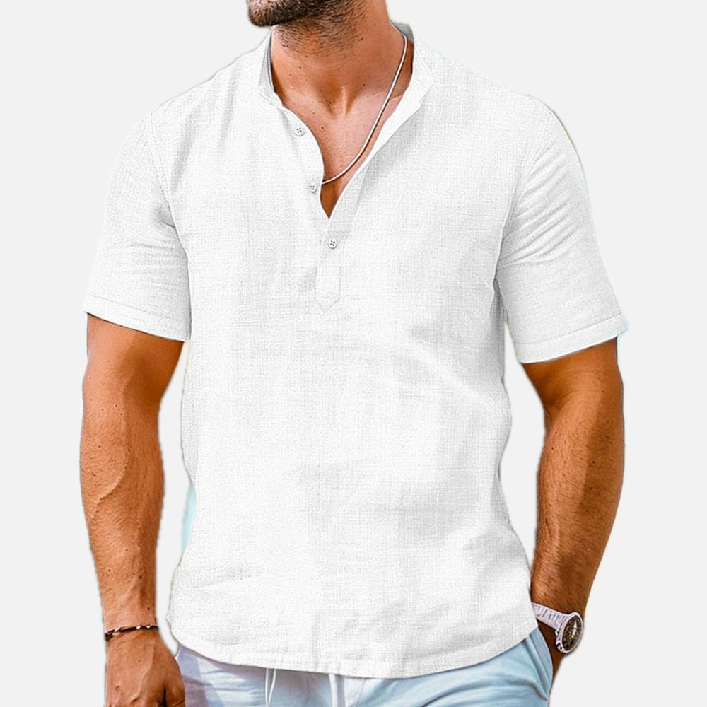 Micah Drake Popover Shirt - White - view 1