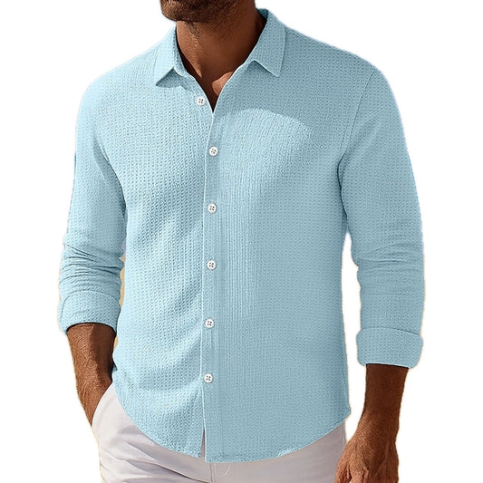 Micah Ellis Waffle Shirt - Blue - view 1