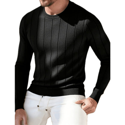 Micah Jude Ribbed Sweater - Black - view 1