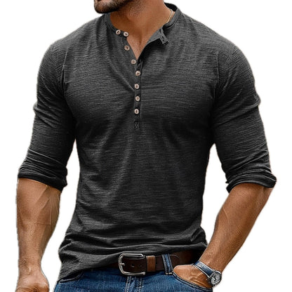 Micah Rowan Henley Tee - Grey - view 1