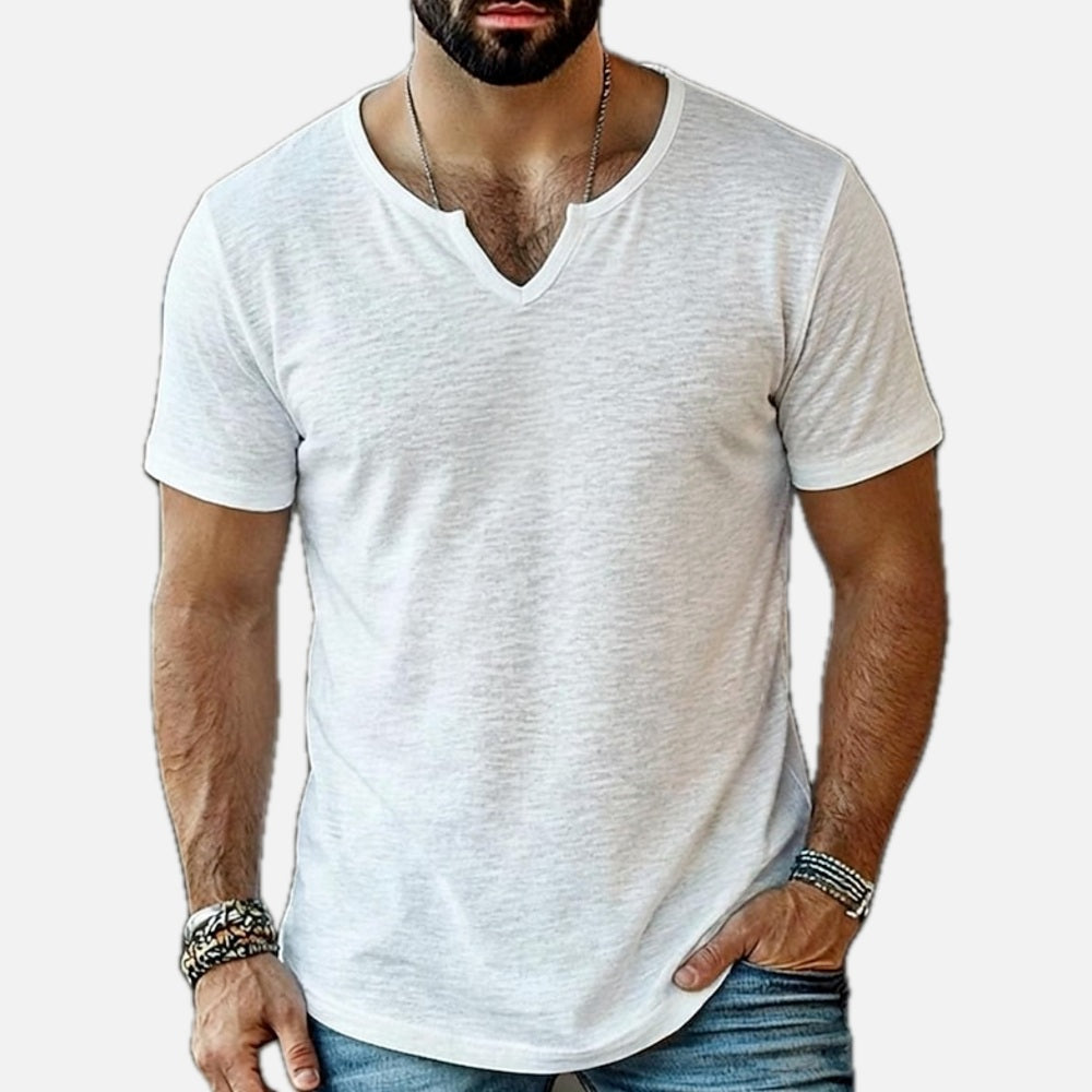 Milo Grant V-Neck Tee - White - view 1