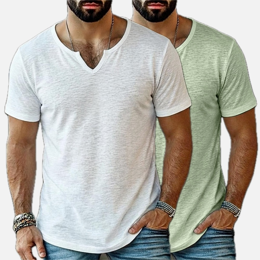 Milo Grant V-Neck Tee - White - view 2