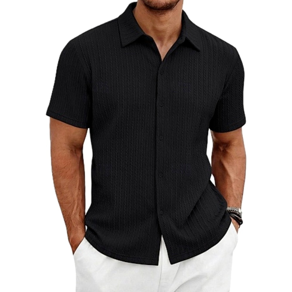 Nico Vale Textured Shirt - Black - view 1