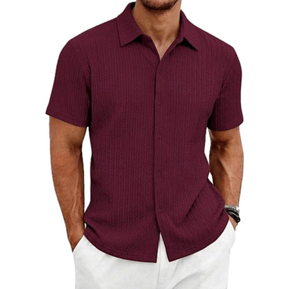 Nico Vale Textured Shirt - Burgundy - view 1