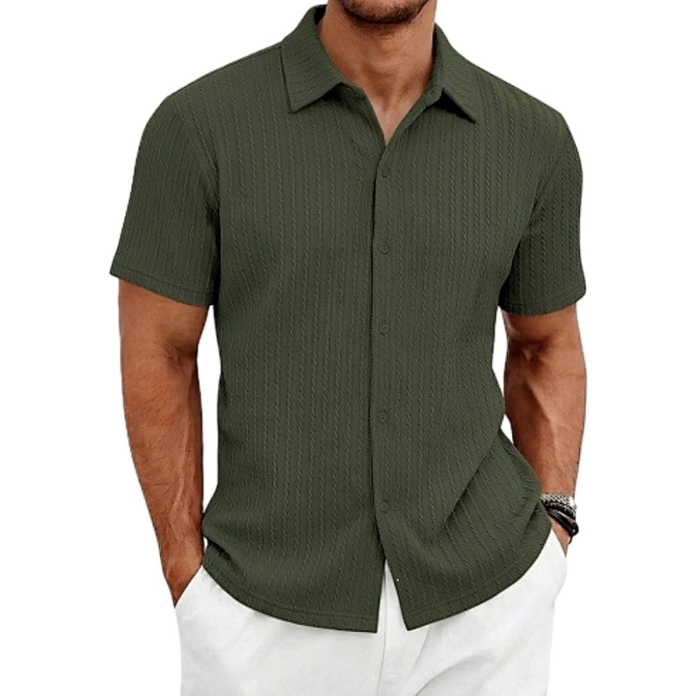 Nico Vale Textured Shirt - Green - view 1