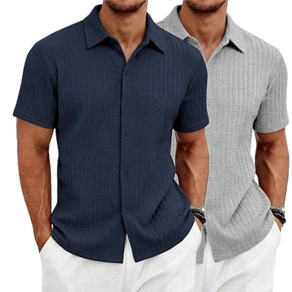 Nico Vale Textured Shirt - Navy - view 2