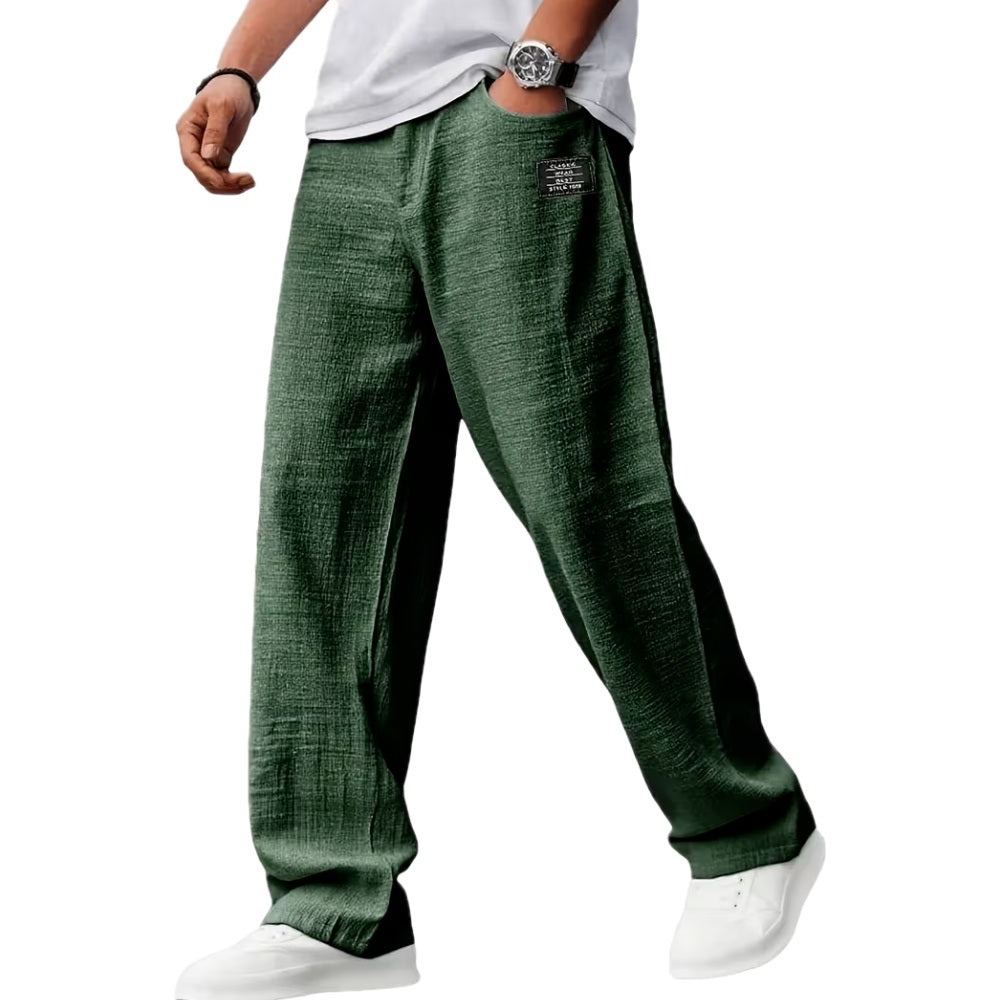 Nolan Gabriel Casual Trousers - Olive - view 1