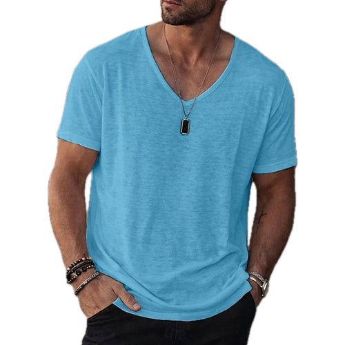 Nolan Reese V-Neck Tee - Blue - view 1