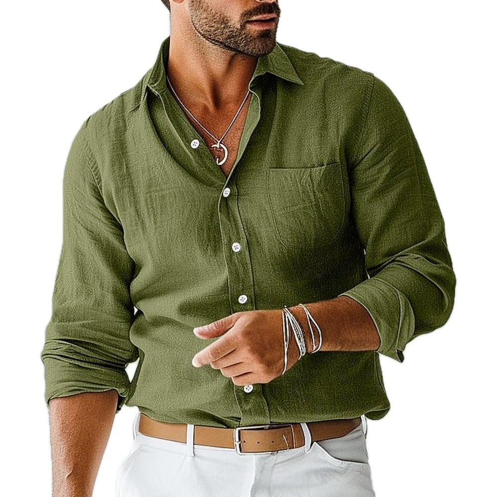 Orin Reid Pocket Shirt - Olive - view 1