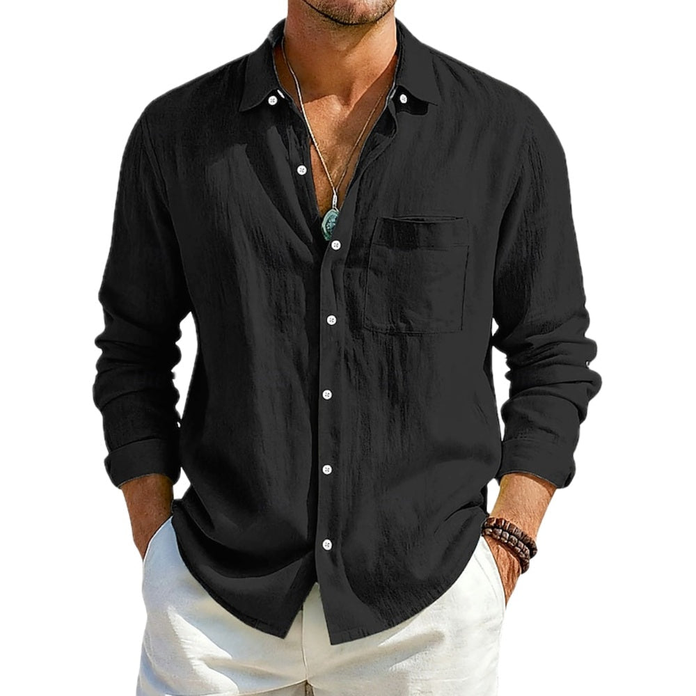 Orion Vale Button-Up Shirt - Black - view 1