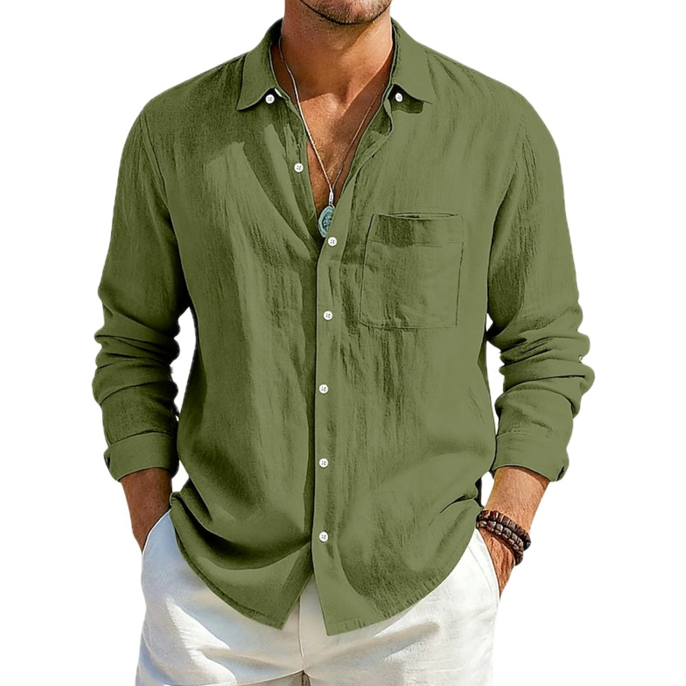 Orion Vale Button-Up Shirt - Green - view 1