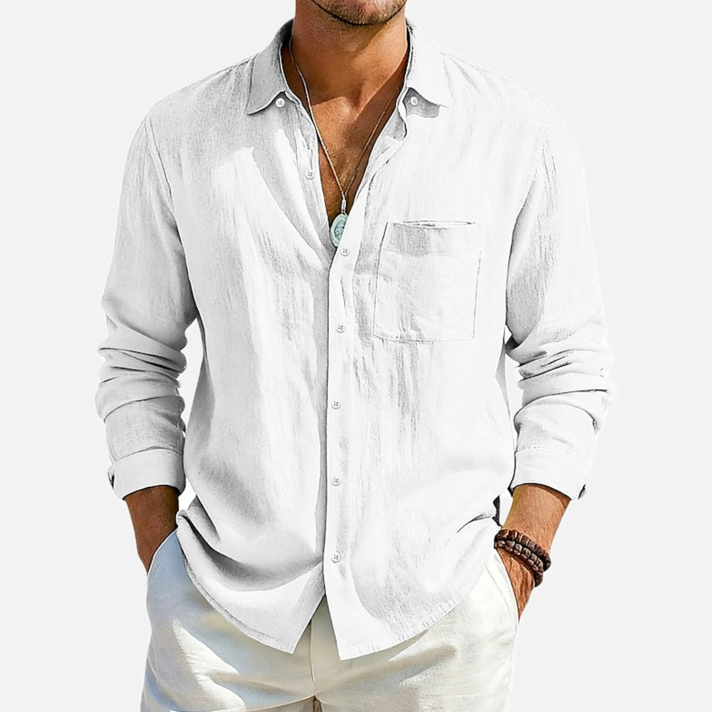 Orion Vale Button-Up Shirt - White - view 1