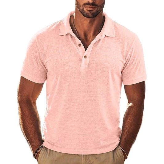 Owen Blake Textured Polo - Pink - view 1