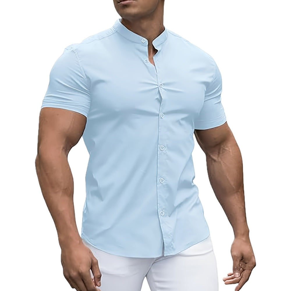 Owen Clarke Button-Up Shirt - Blue - view 1