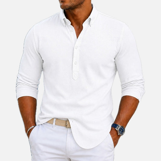 Owen Mercer Popover Shirt - White - view 1