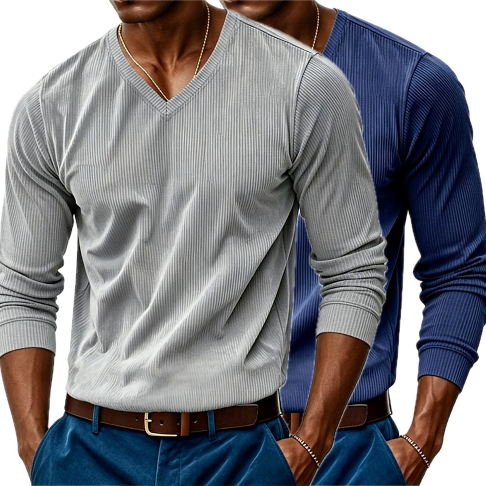Parker Ellis V-Neck Tee - Grey - view 2