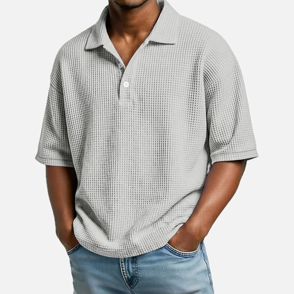 Parker Hayes Waffle Polo - White - view 1