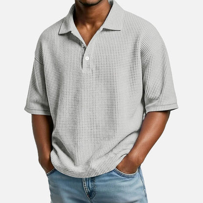 Parker Hayes Waffle Polo - White - view 1