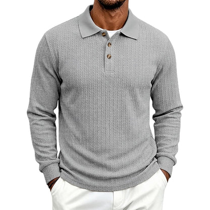 Parker Stone Textured Polo - Grey - view 1