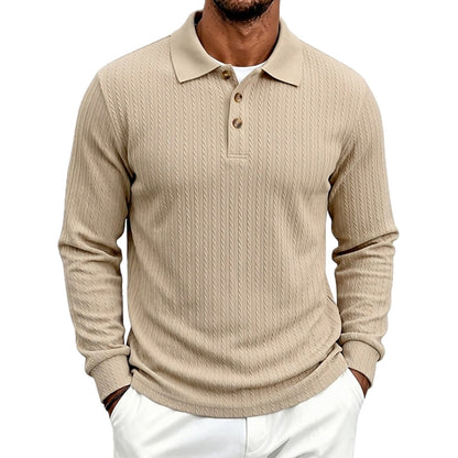 Parker Stone Textured Polo - Khaki - view 1