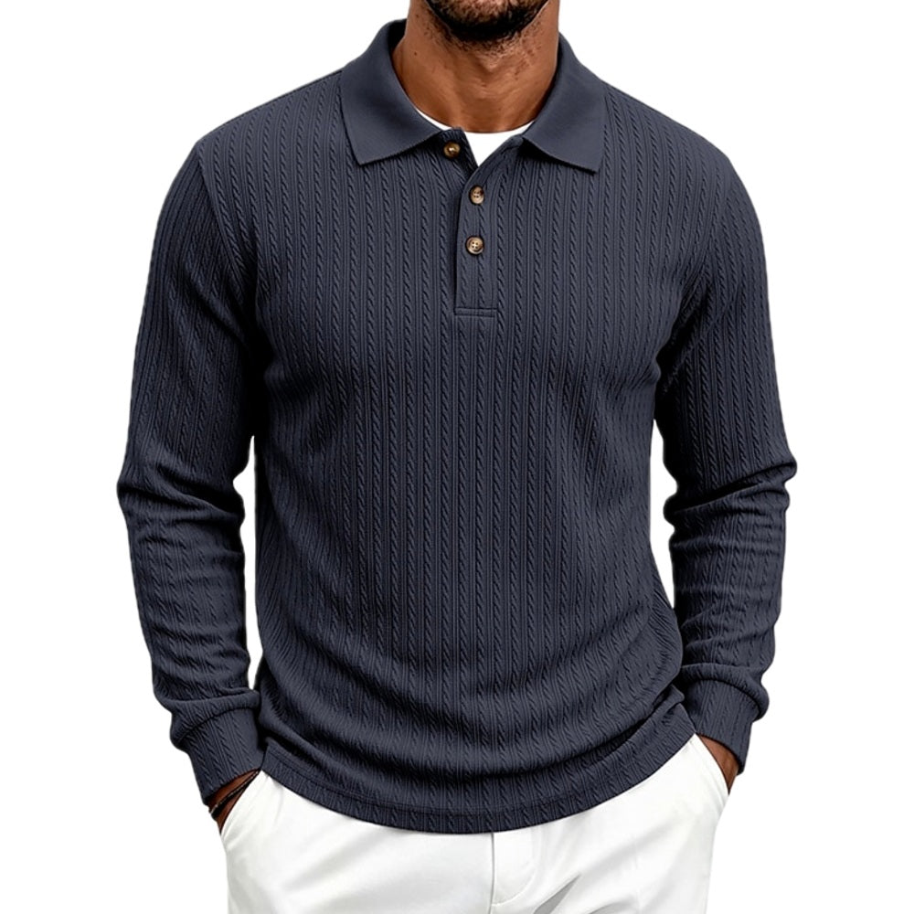 Parker Stone Textured Polo - Navy - view 1