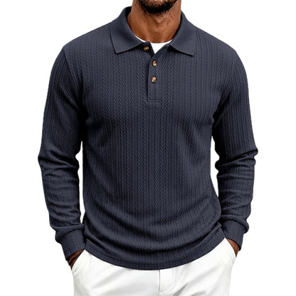 Parker Stone Textured Polo - Navy - view 1