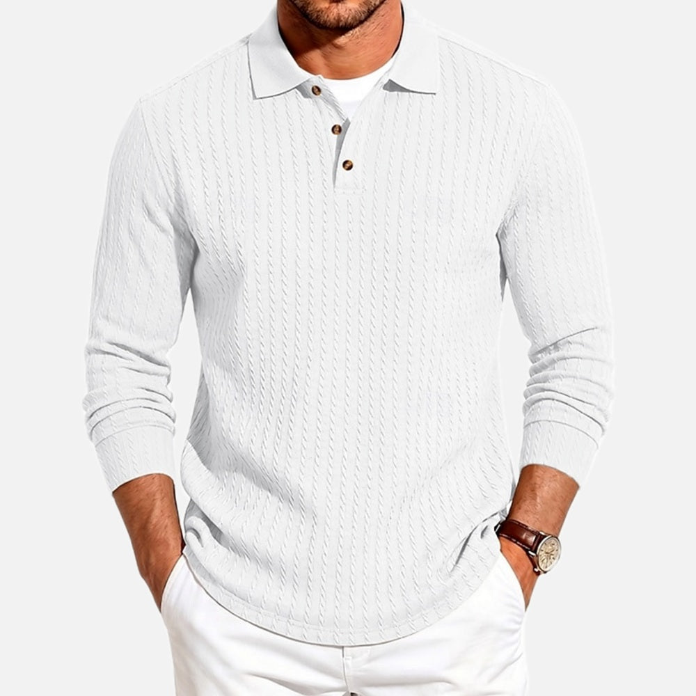 Parker Stone Textured Polo - White - view 1