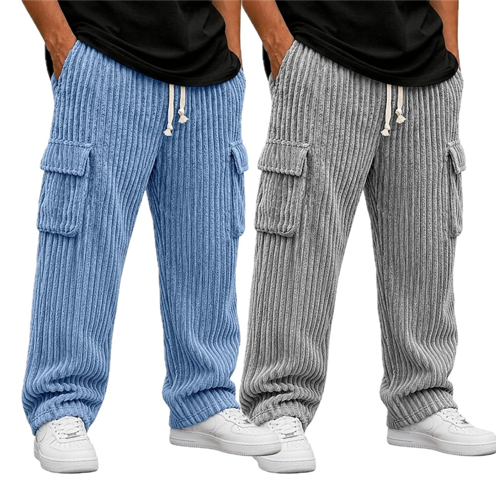 Pierce Hart Cargo Pants - Blue - view 2