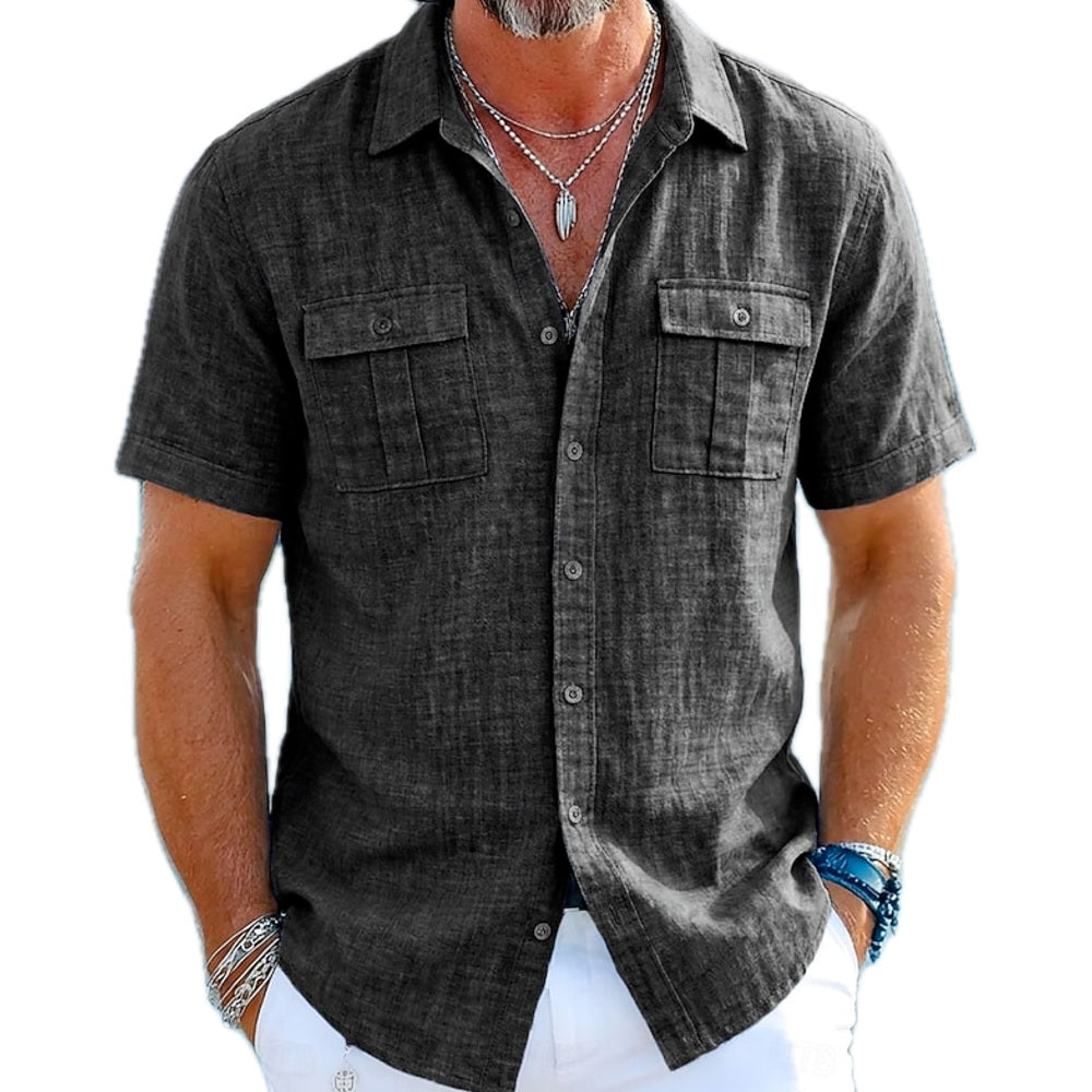 Pierce Lane Pocket Shirt - Black - view 1