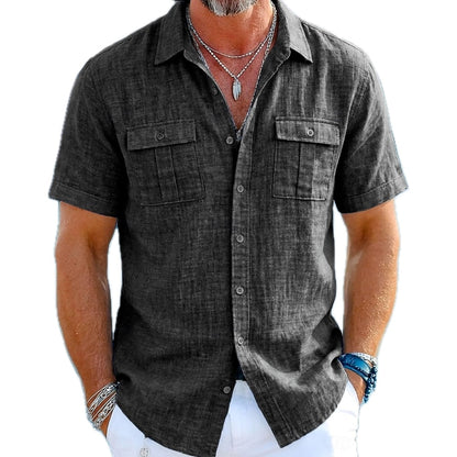 Pierce Lane Pocket Shirt - Black - view 1
