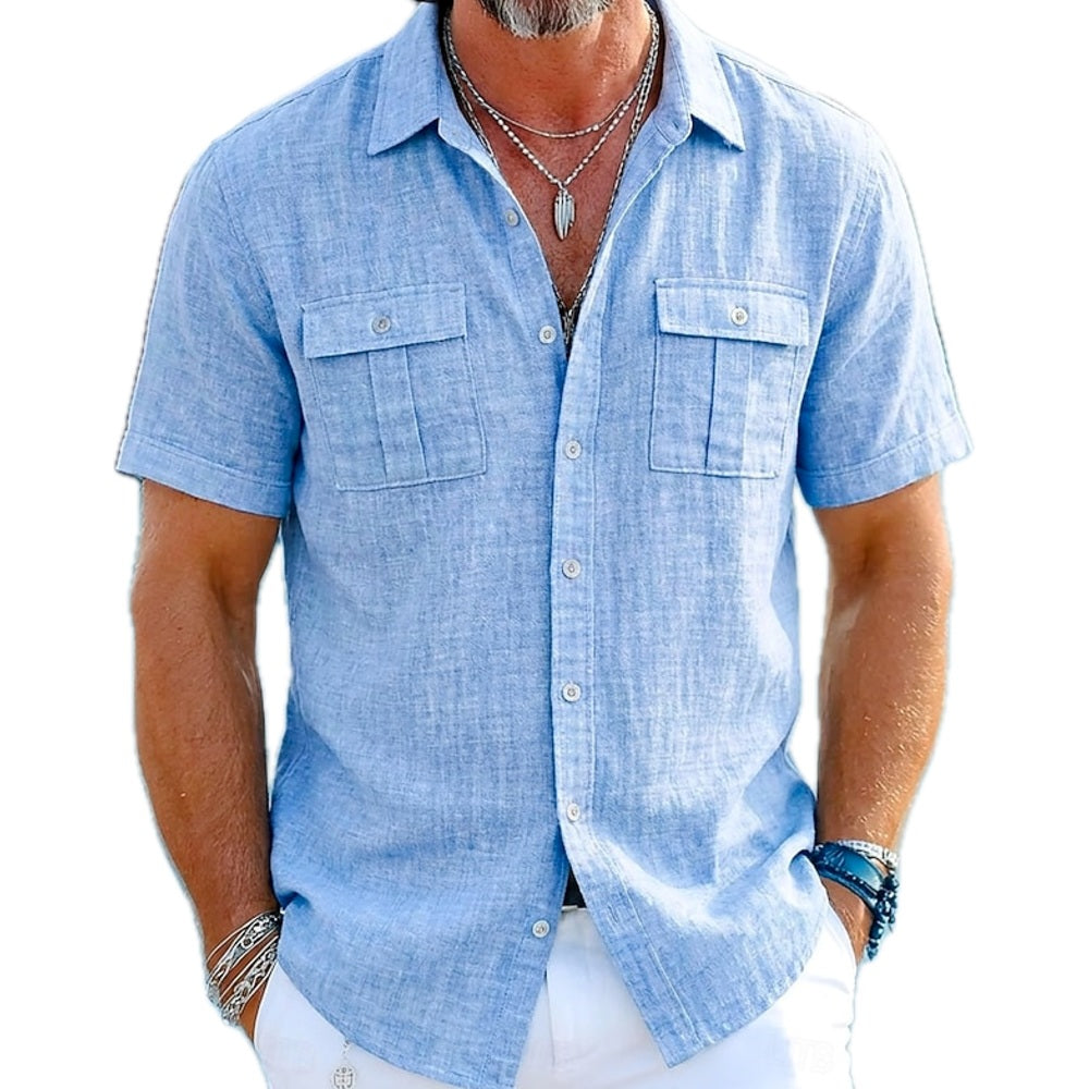 Pierce Lane Pocket Shirt - Blue - view 1