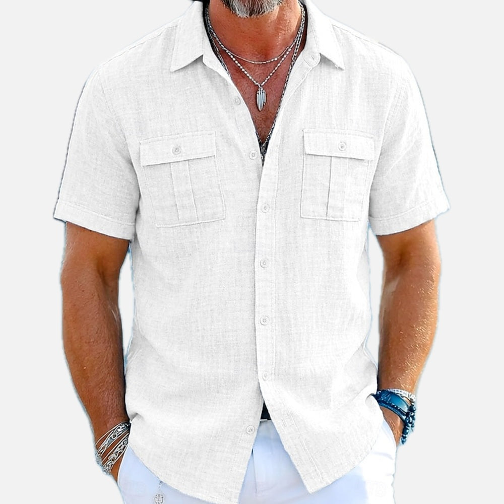 Pierce Lane Pocket Shirt - White - view 1
