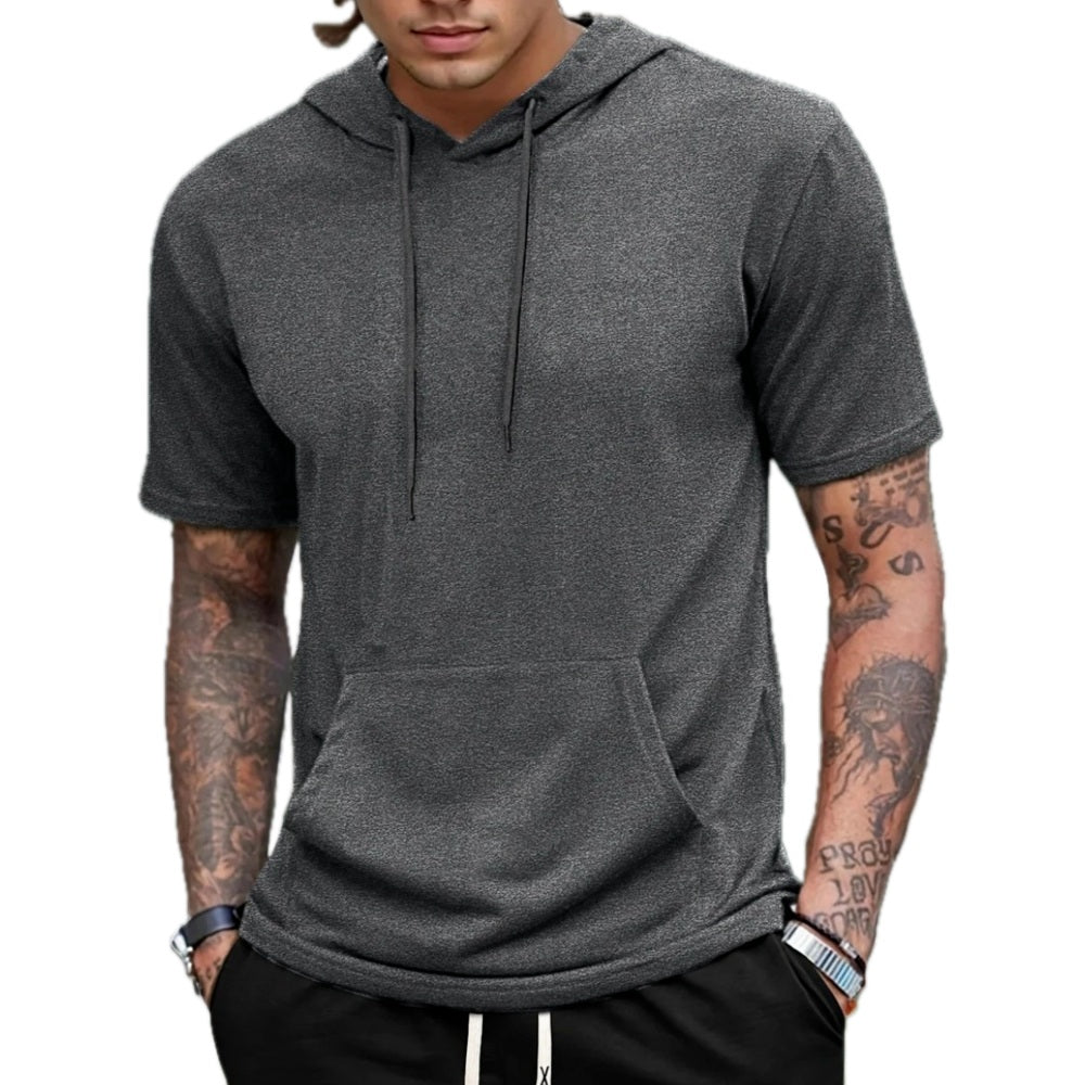 Pierce Madden Hooded Tee - Dark Gray - view 1