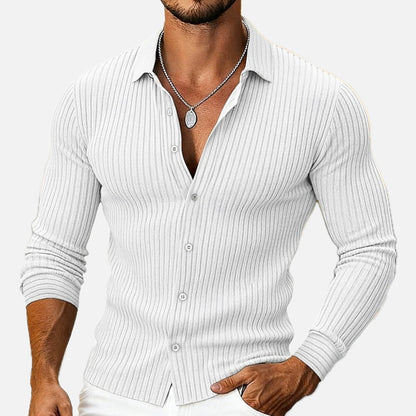 Piers Morgan Ribbed Shirt - White - view 1