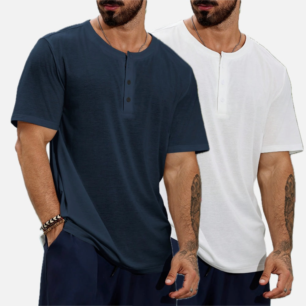 Quentin Brooks Cardigan Tee - Navy - view 2