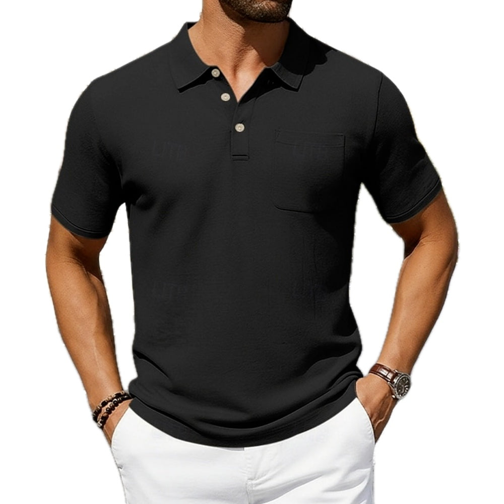 Quentin Hayes Lightweight Polo - Black - view 1