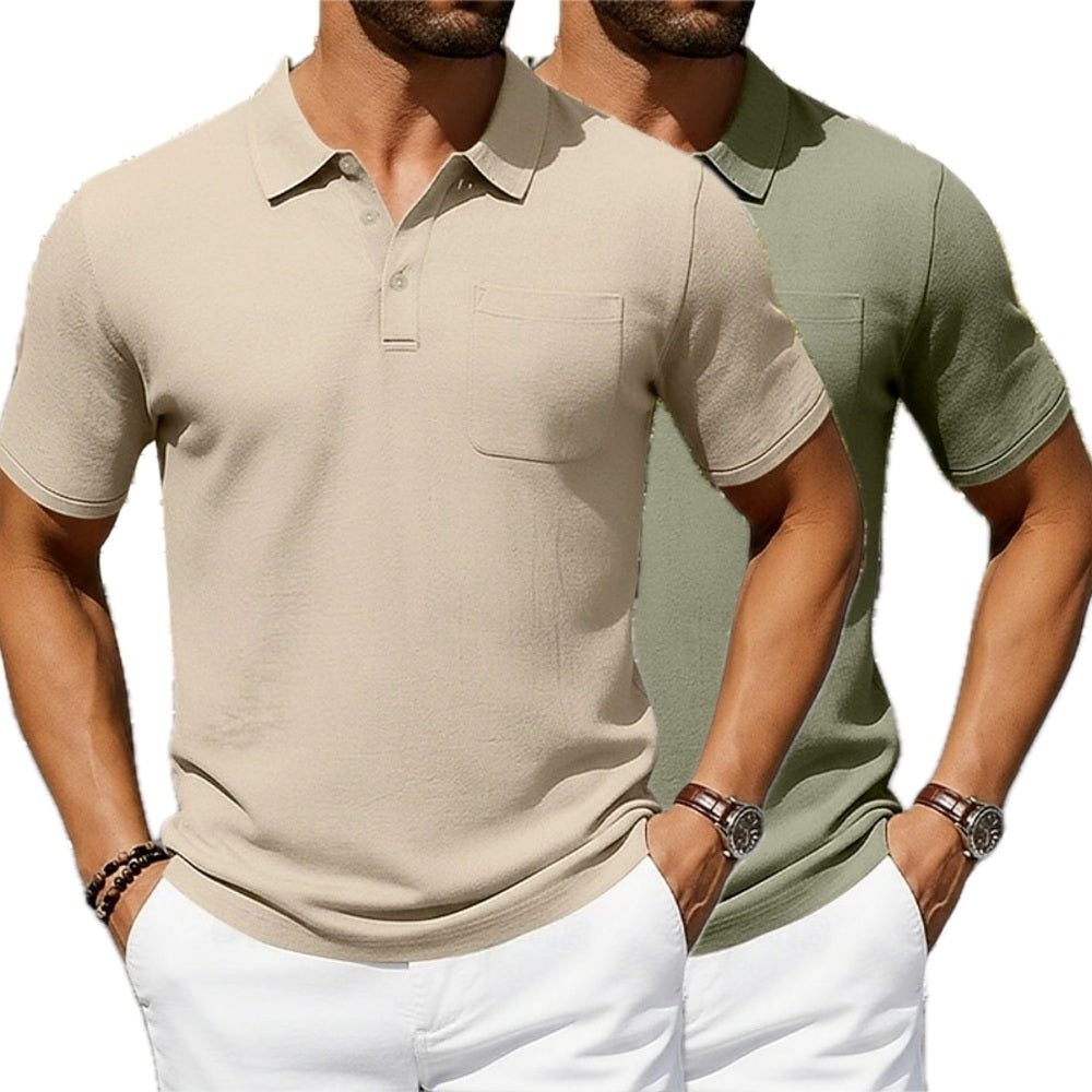 Quentin Hayes Lightweight Polo - Khaki - view 2
