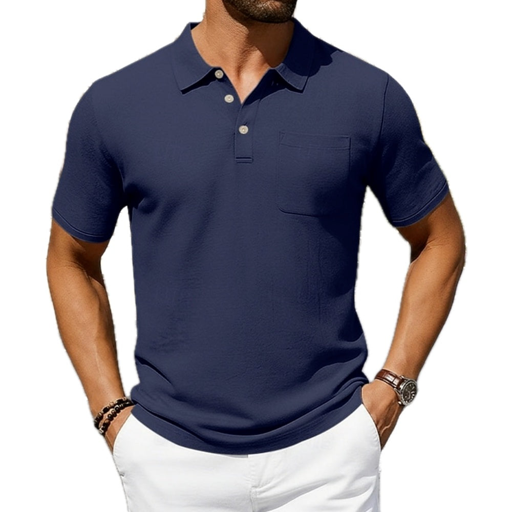 Quentin Hayes Lightweight Polo - Navy - view 1