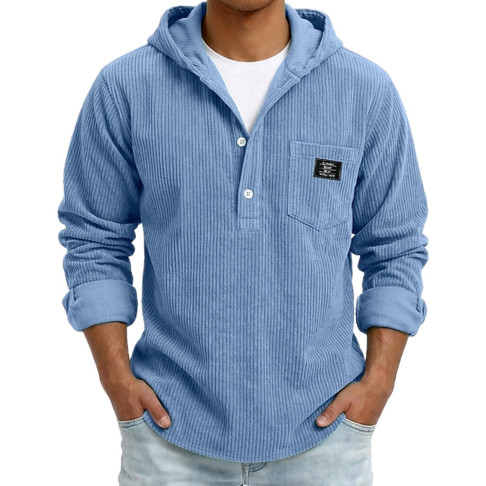 Quincy Blake Hooded Shirt - Blue - view 1